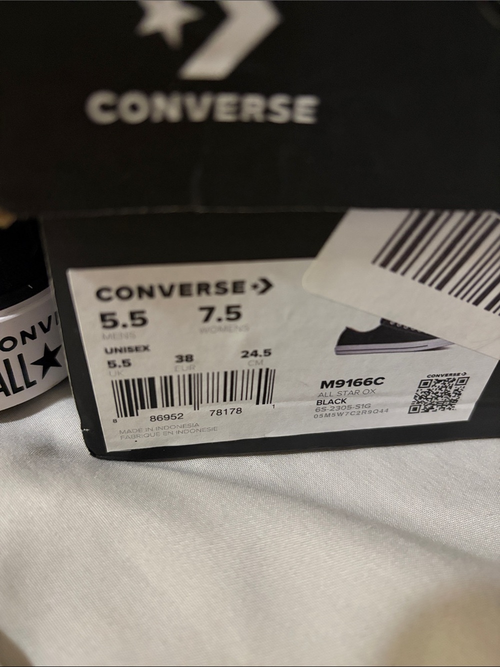 Converse Low-Top Canvas Sneaker - Black & White - Picture 2 of 2